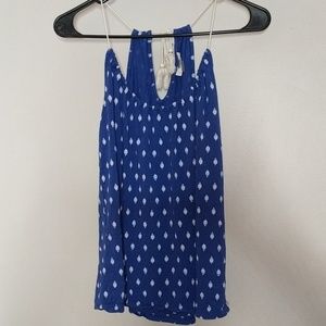 Navy & White Halter Tank | Sz M